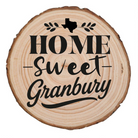 Home Sweet Granbury Wood Slice Coaster from The Texas Gift Company — view 2