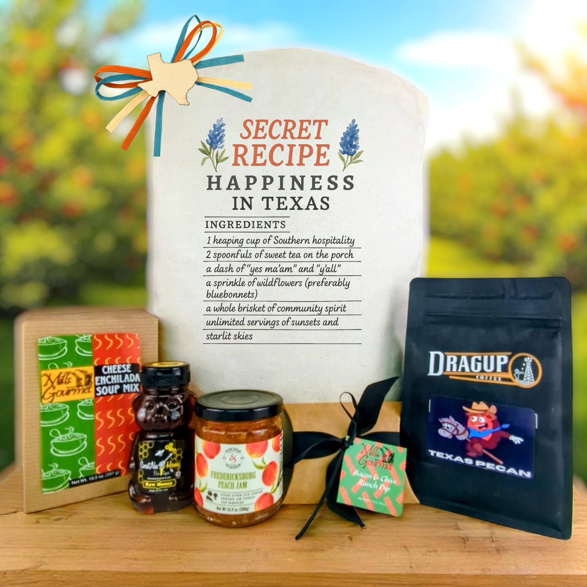 Secret Recipe for Happiness in Texas Gift Tote from The Texas Gift Company