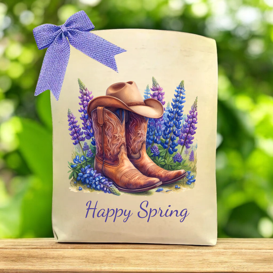 Design Your Own Bluebonnets & Boots Spring Gift Tote