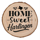 Home Sweet Harlingen Wood Slice Coaster from The Texas Gift Company — view 2