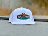 High Cotton Hat Co Duck Patch White Flat Bill