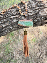 Gypsies and Cowgirls Chrysoprase Verde and Sandstone necklace