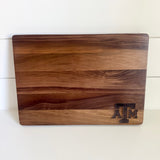 Texas A&M Walnut or Maple Hardwood Cutting Boards