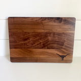 Texas Longhorns Walnut or Maple Hardwood Cutting Boards