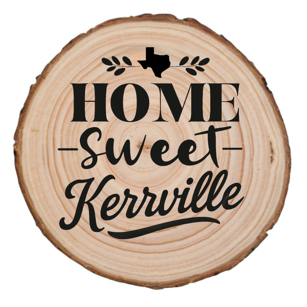 Home Sweet Kerrville Wood Slice Coaster from The Texas Gift Company — view 2