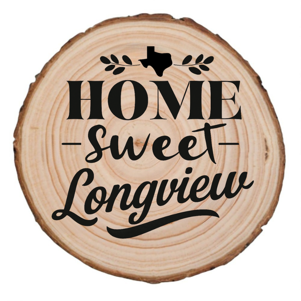 Home Sweet Longview Wood Slice Coaster from The Texas Gift Company — view 2