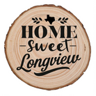 Home Sweet Longview Wood Slice Coaster from The Texas Gift Company — view 2