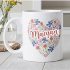 Personalized Heart of Texas Blooms 15oz Mug for a Design Your Own gift from The Texas Gift Company