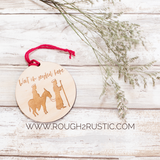 Rough 2 Rustic Wait in Joyful Hope Engraved Ornament