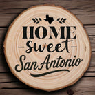 Home Sweet San Antonio Wood Slice Coaster from The Texas Gift Company