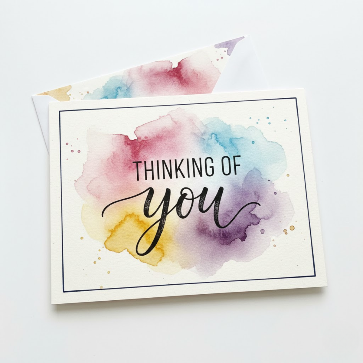 Thinking of You Watercolor Greeting Card for a Design Your Own gift from The Texas Gift Company