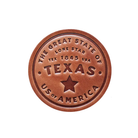 Texas Leather Coaster for a Design Your Own gift from The Texas Gift Company