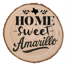 Home Sweet Amarillo Wood Slice Coaster from The Texas Gift Company — view 2