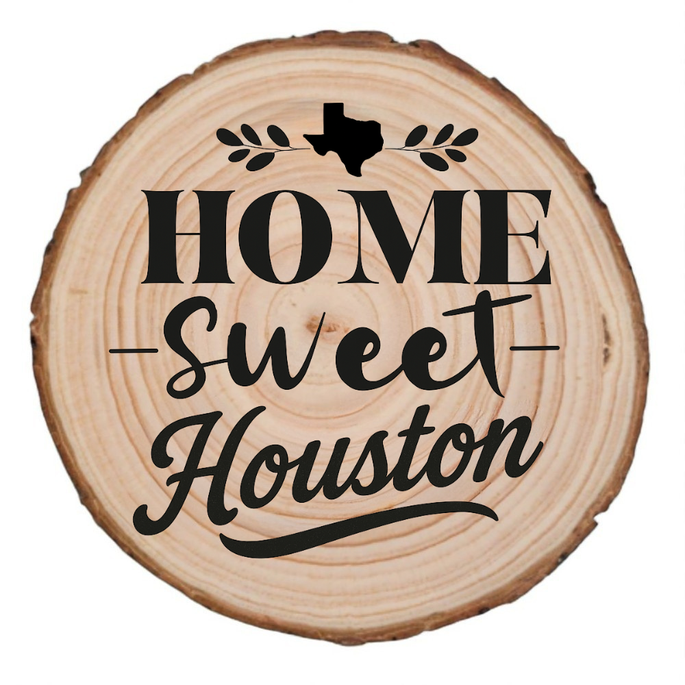 Home Sweet Houston Wood Slice Coaster from The Texas Gift Company — view 2