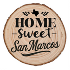 Home Sweet San Marcos Wood Slice Coaster from The Texas Gift Company — view 2