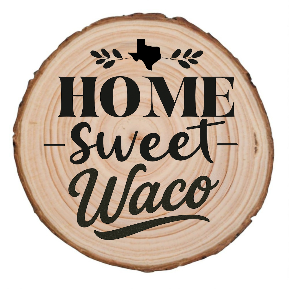 Home Sweet Waco Wood Slice Coaster from The Texas Gift Company — view 2