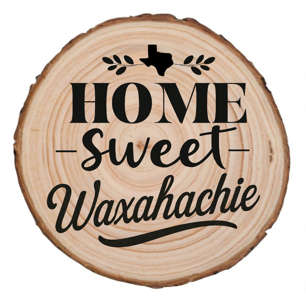Home Sweet Waxahachie Wood Slice Coaster from The Texas Gift Company — view 2