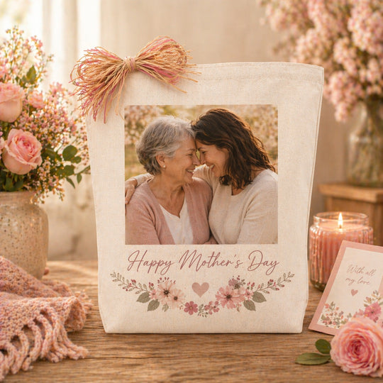 Design Your Own "Happy Mother's Day" Custom Photo Gift Tote