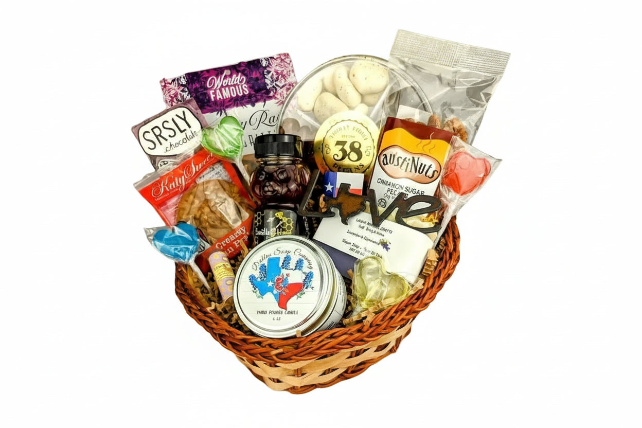 A Love as Big as Texas gift collection with romantic Texas-inspired treats