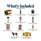 What's included in Big Bend Barbecue from The Texas Gift Company: each included item individually labeled.