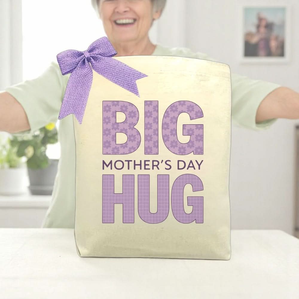 Big Mother’s Day Hug Tote Bag featured as a heartfelt gift celebrating mom