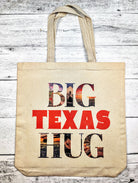 Big Texas Hug Tote Bag shown expressing love and comfort with Texas charm