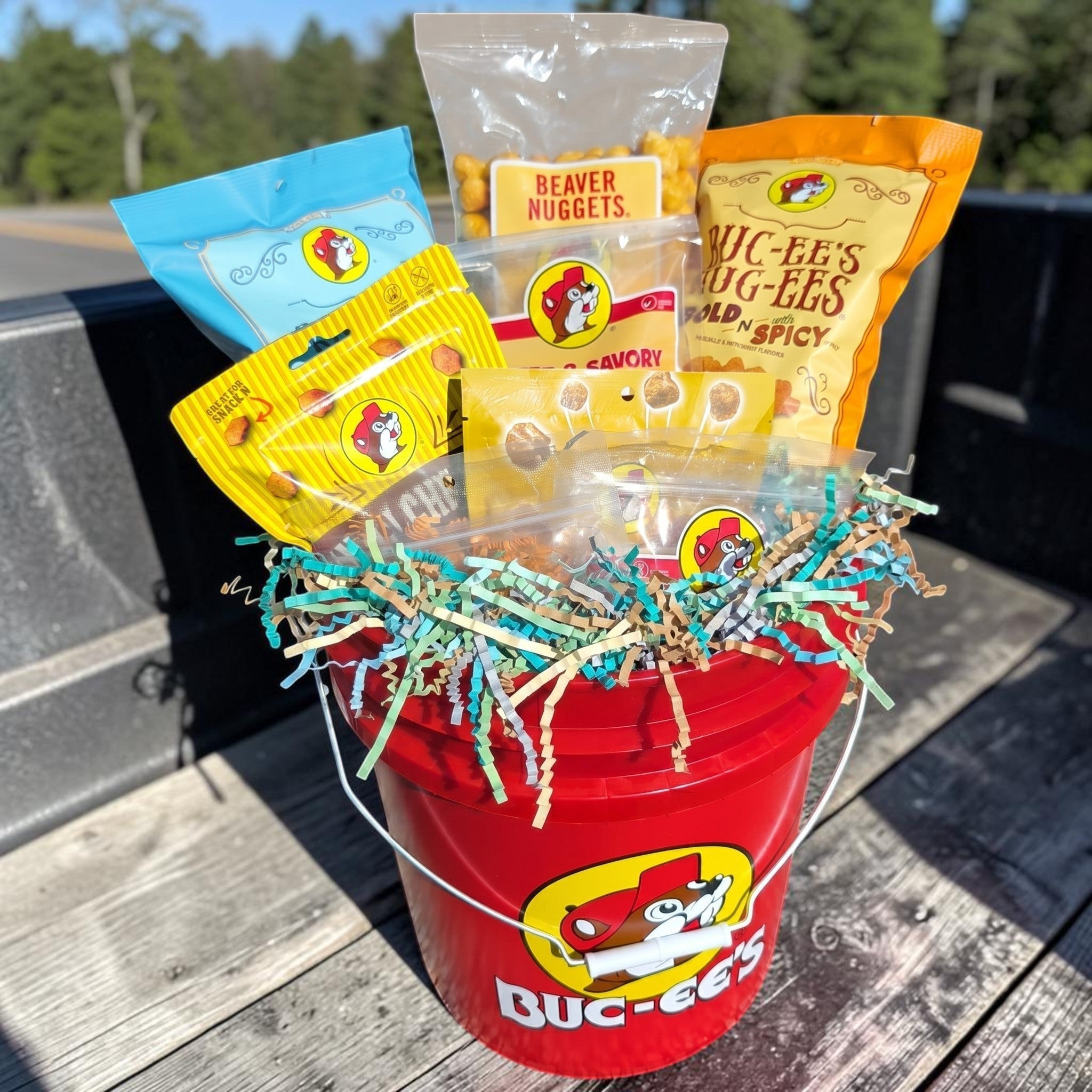The Big Buc-ee's Birthday Bounty Bucket from The Texas Gift Company