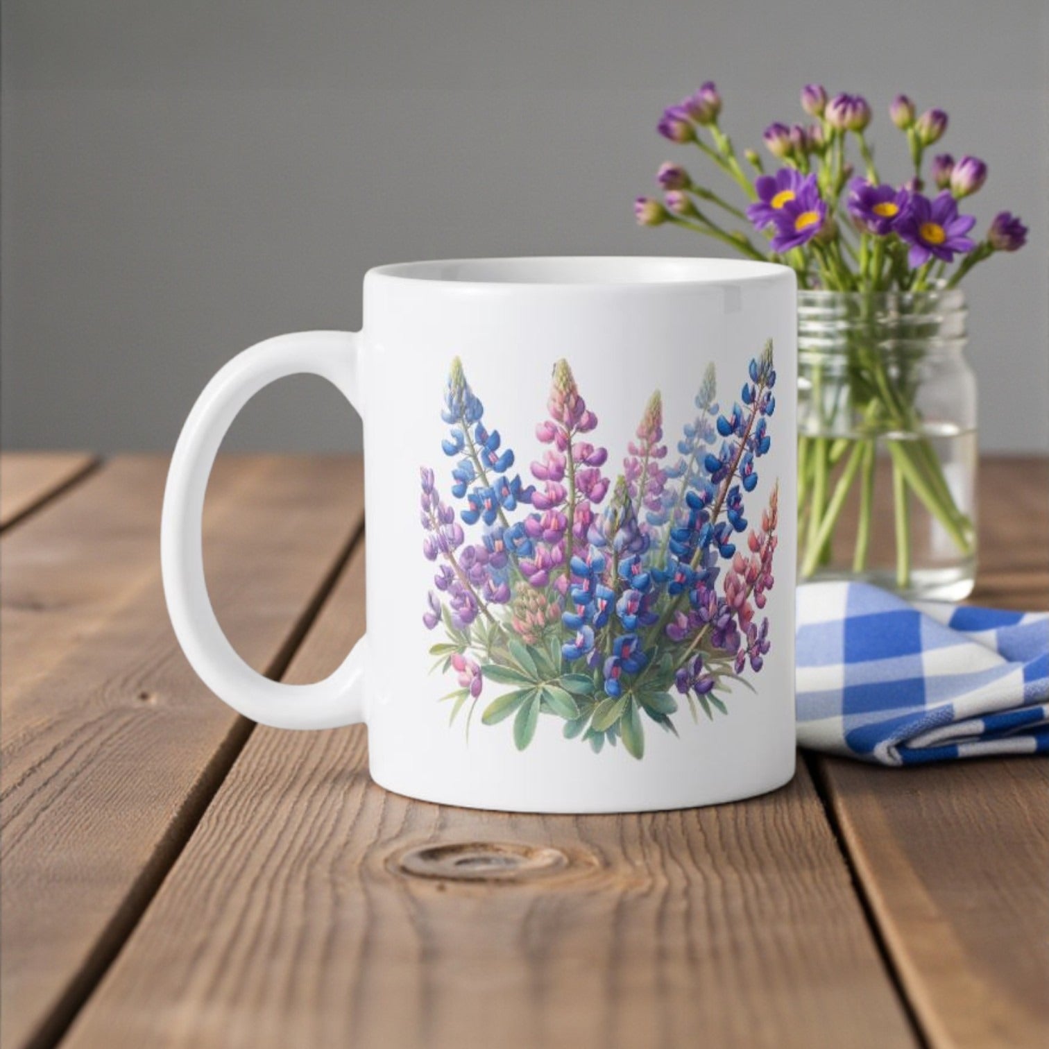 Bluebonnets in Bloom 15 oz mug for a Design Your Own gift from The Texas Gift Company