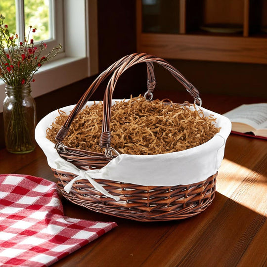 Design Your Own Willow Gift Basket with Fabric Lining