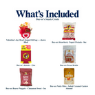 What's included in Buc-ee’s Snack Crush from The Texas Gift Company: each included item individually labeled.