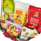Close-up of the eight Buc-ee’s favorites in Merry Texmas Treats, on a white background