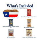 What's included in Buc-ee's Sweet & Salty Crunch Stack from The Texas Gift Company: each included item individually labeled.
