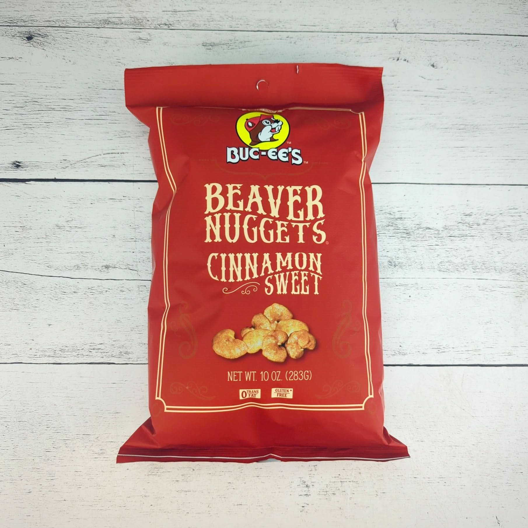 Buc-ee’s Beaver Nuggets cinnamon sweet 10oz packaged as a warm Texas snack gift from The Texas Gift Company storefront