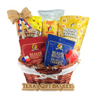 Buc-ee’s Nuggets & Nibbles Basket filled with crunchy nuggets and snack bites displayed as a gift