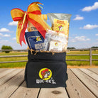 Buc-ee’s Snack Attack Cooler filled with assorted Texas snacks displayed as a gift