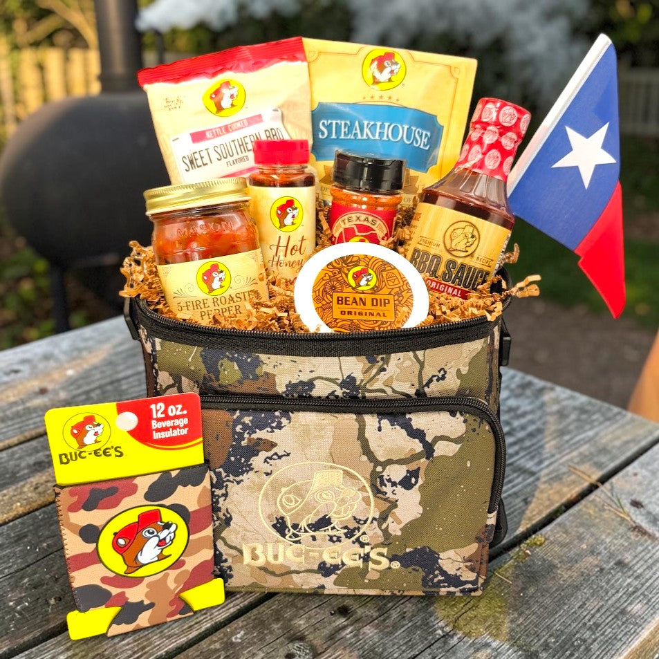 Buc-ee's BBQ Camo Cooler from The Texas Gift Company