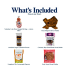 What's included in Deep in my Heart from The Texas Gift Company: each included item individually labeled.