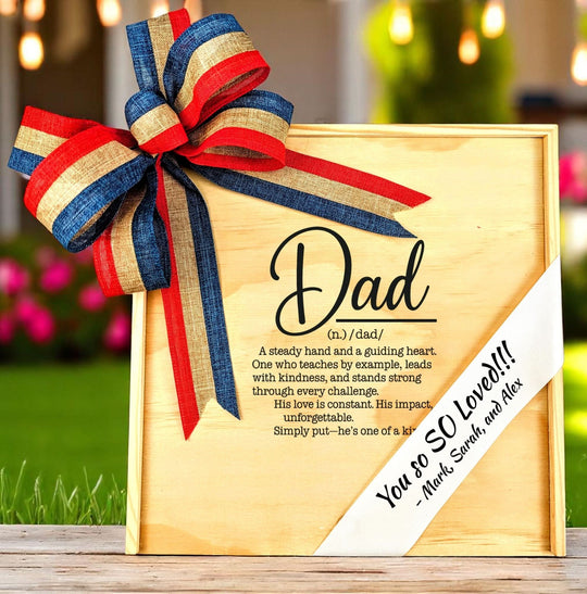 Design Your Own Definition of Dad Engraved Wood Gift Box