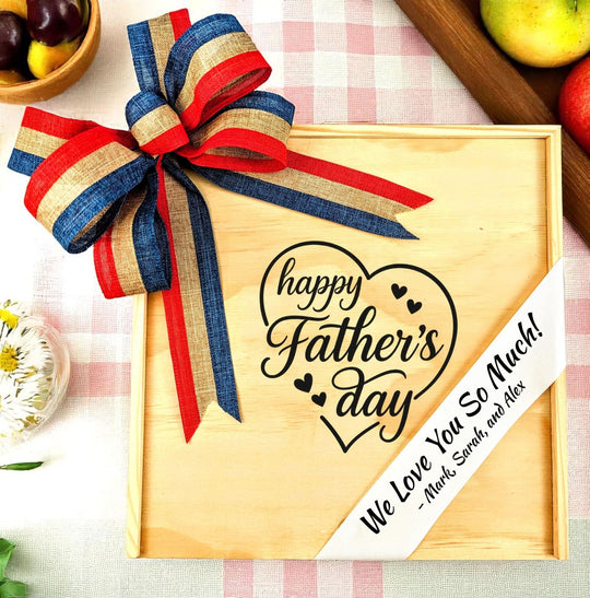 Design Your Own Happy Father's Day Engraved Wood Gift Box