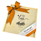 Filled With Love from Austin Wooden Box featured as a heartfelt Austin-inspired Texas gift