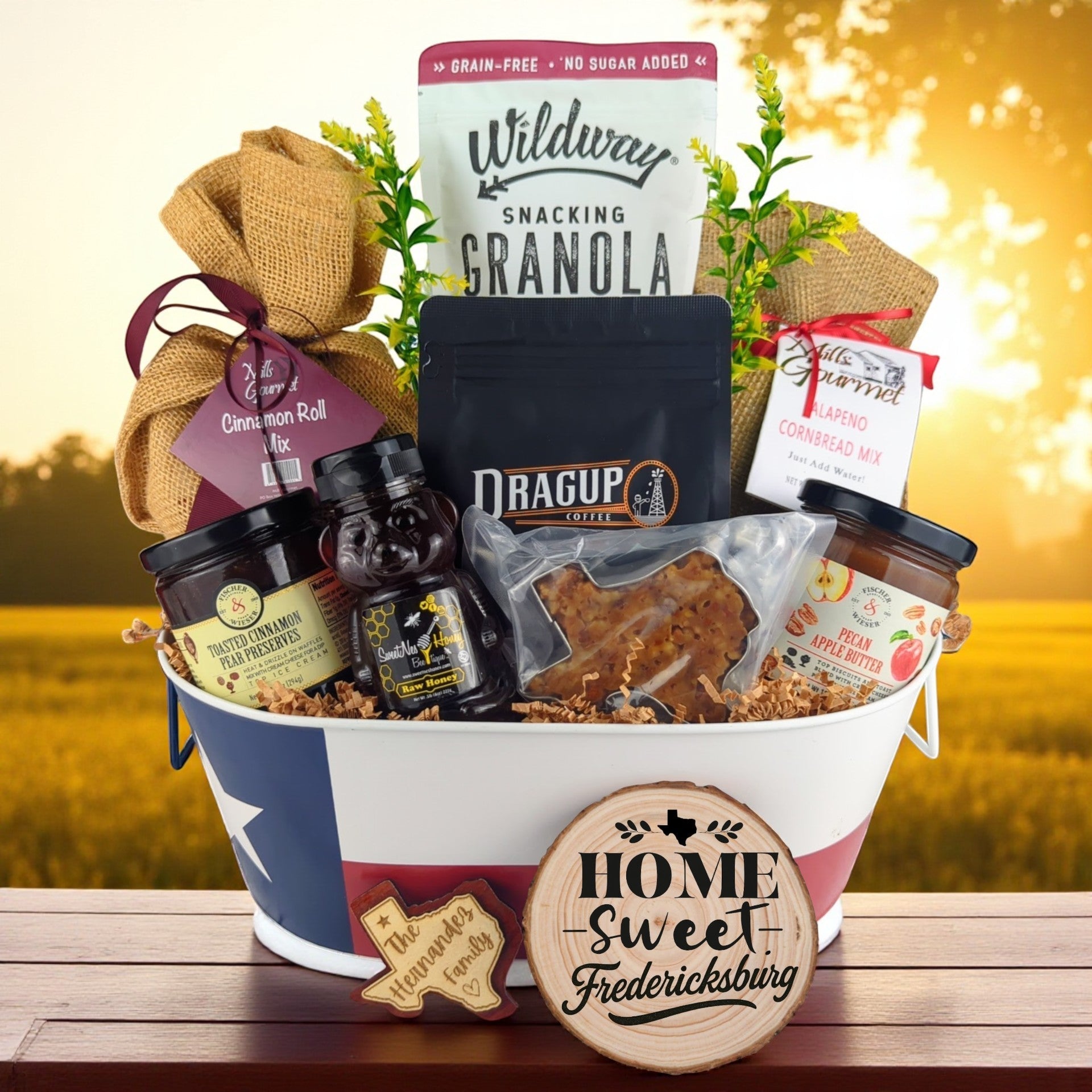 Fredericksburg Family Breakfast Basket - FREE US MAINLAND SHIPPING from The Texas Gift Company