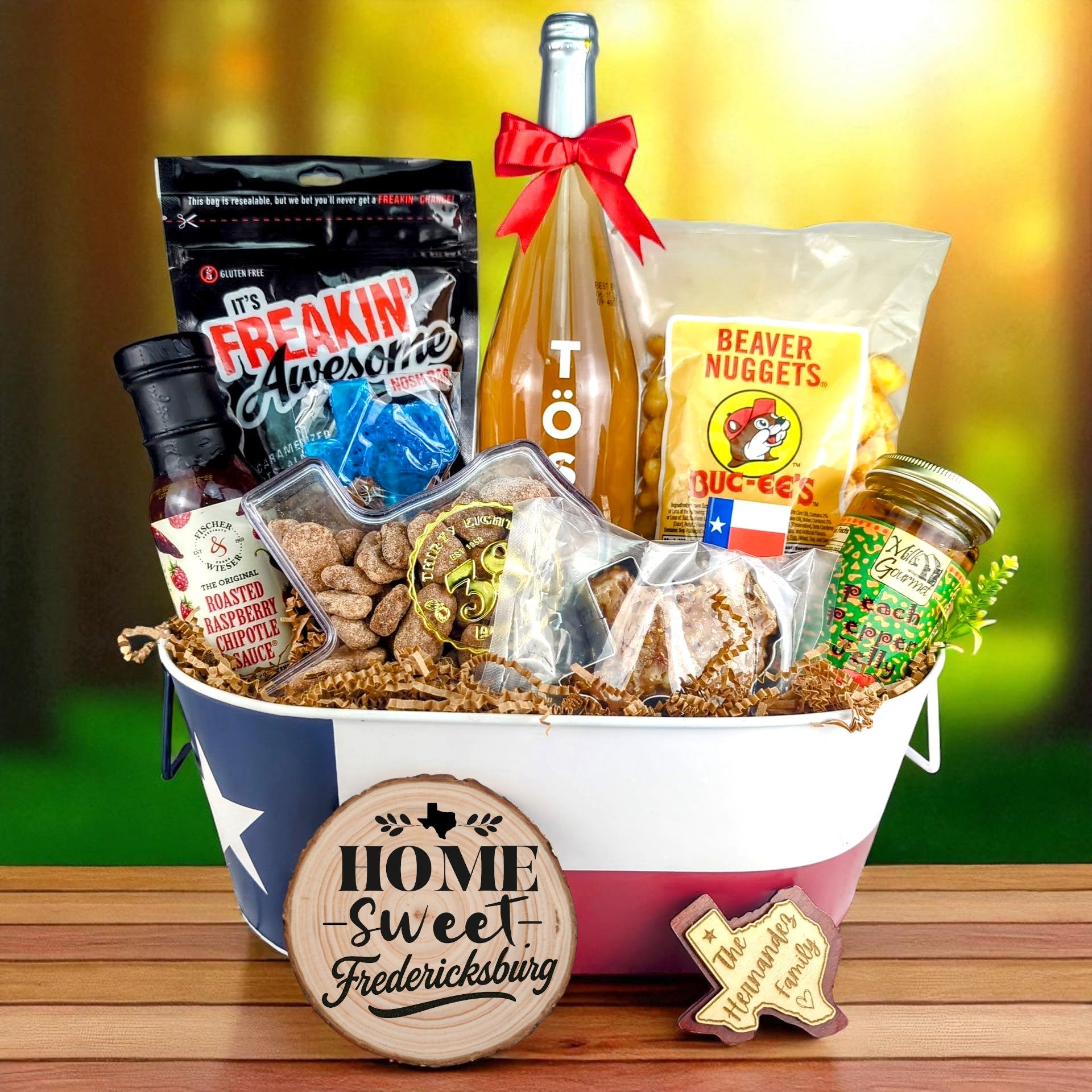 Fredericksburg Texas Welcome Home Toast & Treats from The Texas Gift Company