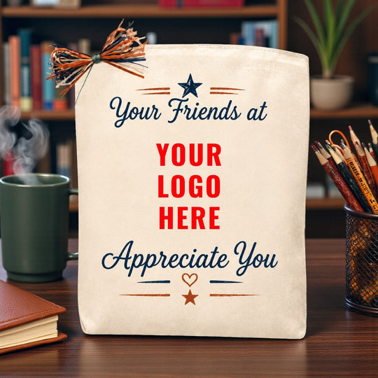 Design Your Own “Your Friends at (YOUR LOGO) Appreciate You” Corporate Gift Tote
