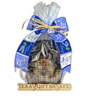 Granbury themed Texas gift basket presented for closing gifts and new home celebrations