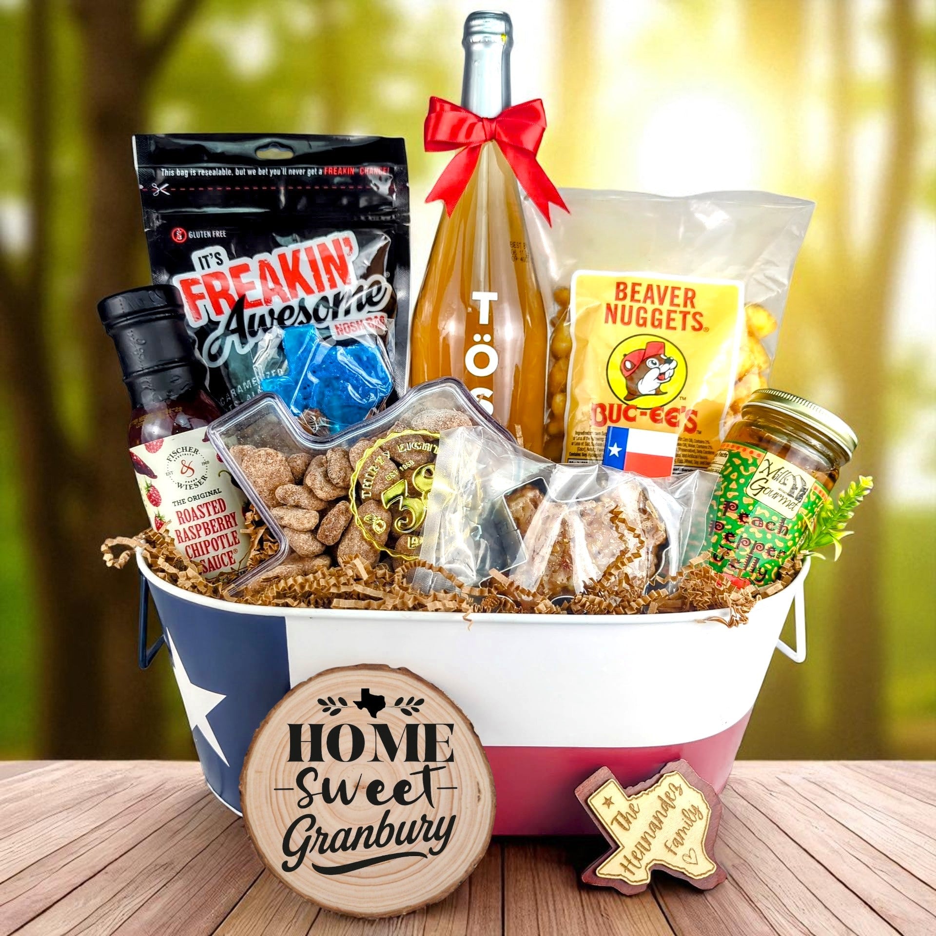 Granbury Texas Home Toast & Treats Basket from The Texas Gift Company