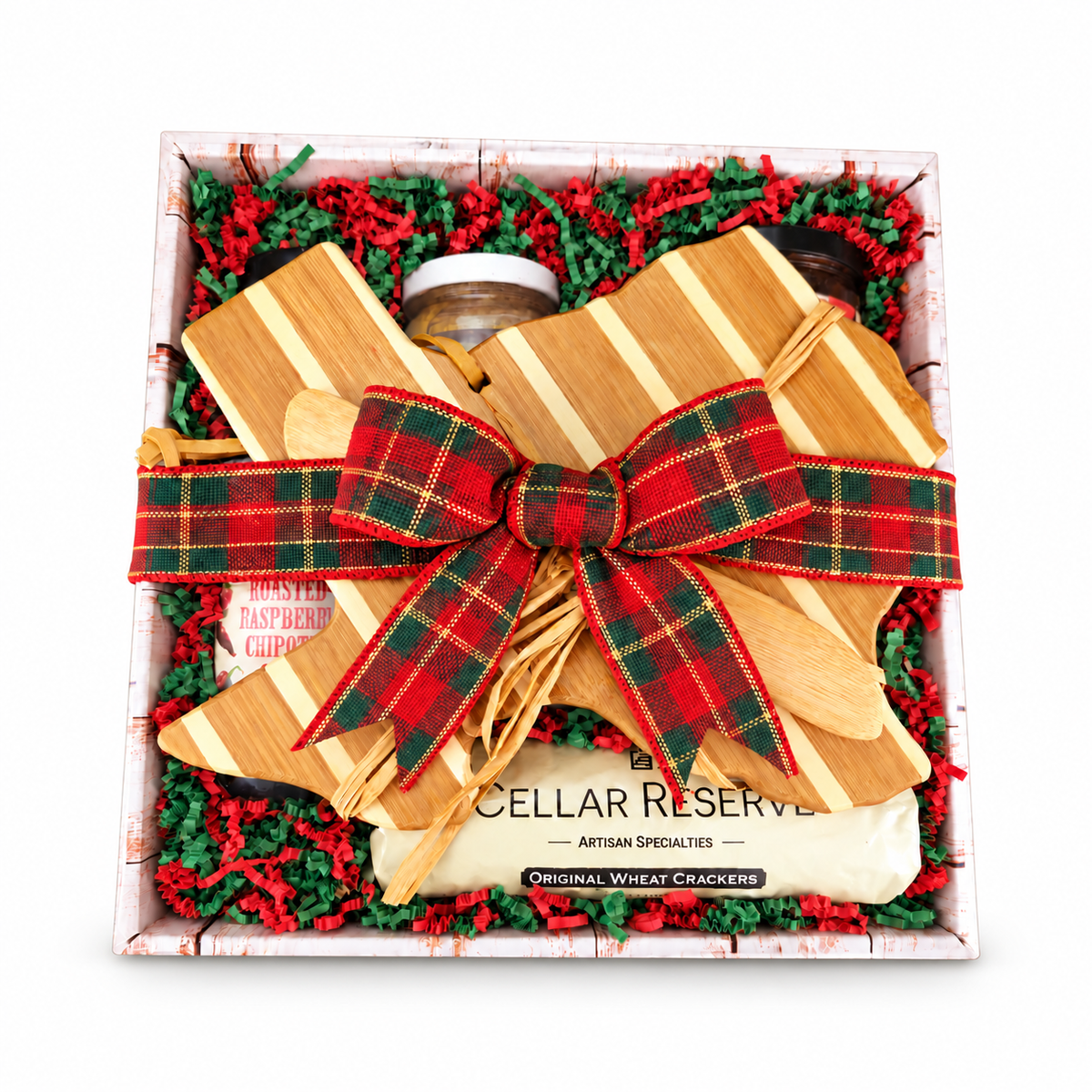 Hill Country Christmas Gathering — Christmas gift assortment on a white background