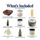 What's included in Hill Country Harmony from The Texas Gift Company: each included item individually labeled.