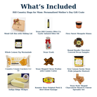 What's Included in Hill Country Hugs for Mom: Personalized Mother’s Day Gift Crate — Country Cream Crackers 4.2 oz and each current gift item.