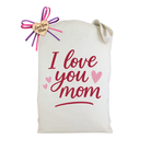 I Love You Mom Tote Bag shown as a sentimental tote designed for mom