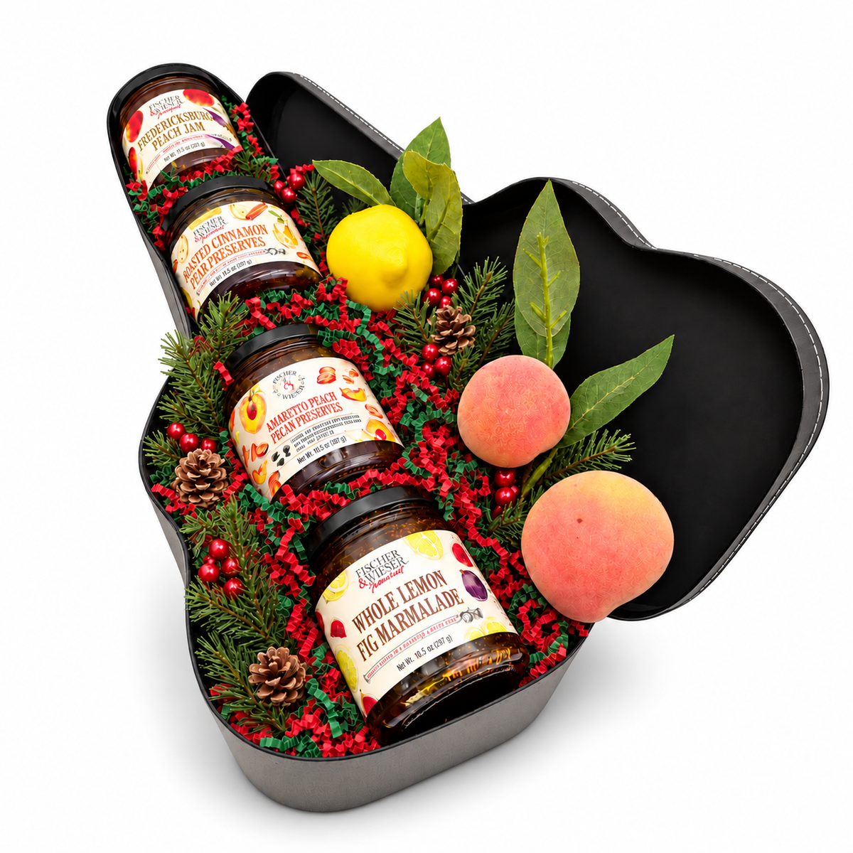 Jingle & Jam Texas Gift Case — Christmas gift assortment on a white background